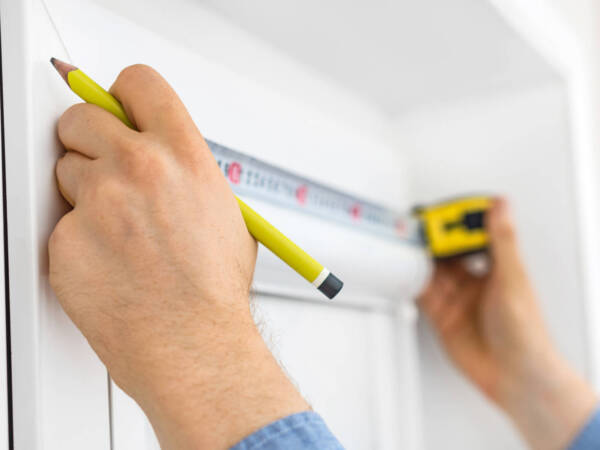 Man,Installing,Cassette,Roller,Blinds,On,Windows.